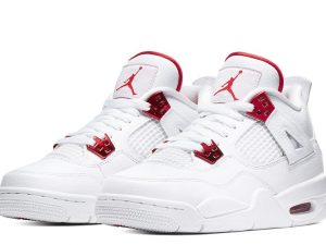 air jordan 4 white metallic red